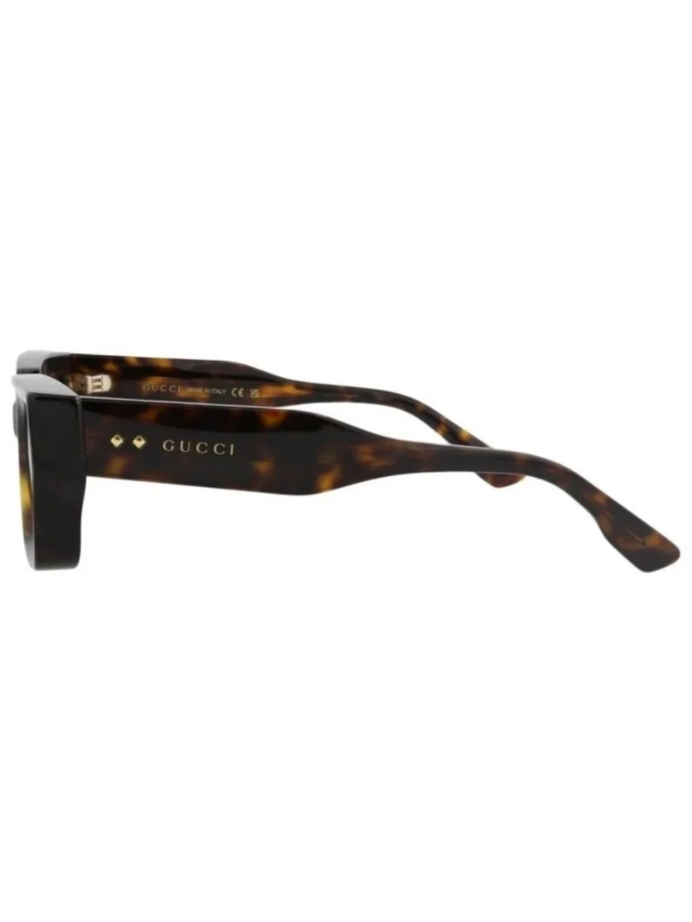 New Gucci Unisex Square/Rectangle Havana Havana Green Fashion Designer Sunglasse